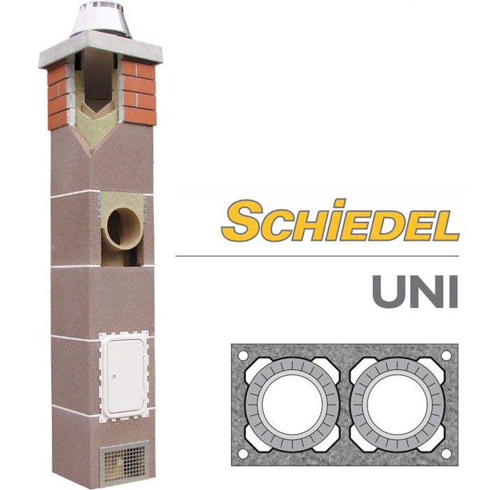 Schiedel UNI двухходовой дымоход без вентиляции 160/160мм