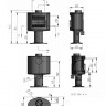 Печь-камин EVEREST S9 диаметр дымохода: 150 мм
