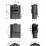 Печь-камин EVEREST S9М диаметр дымохода: 150 мм